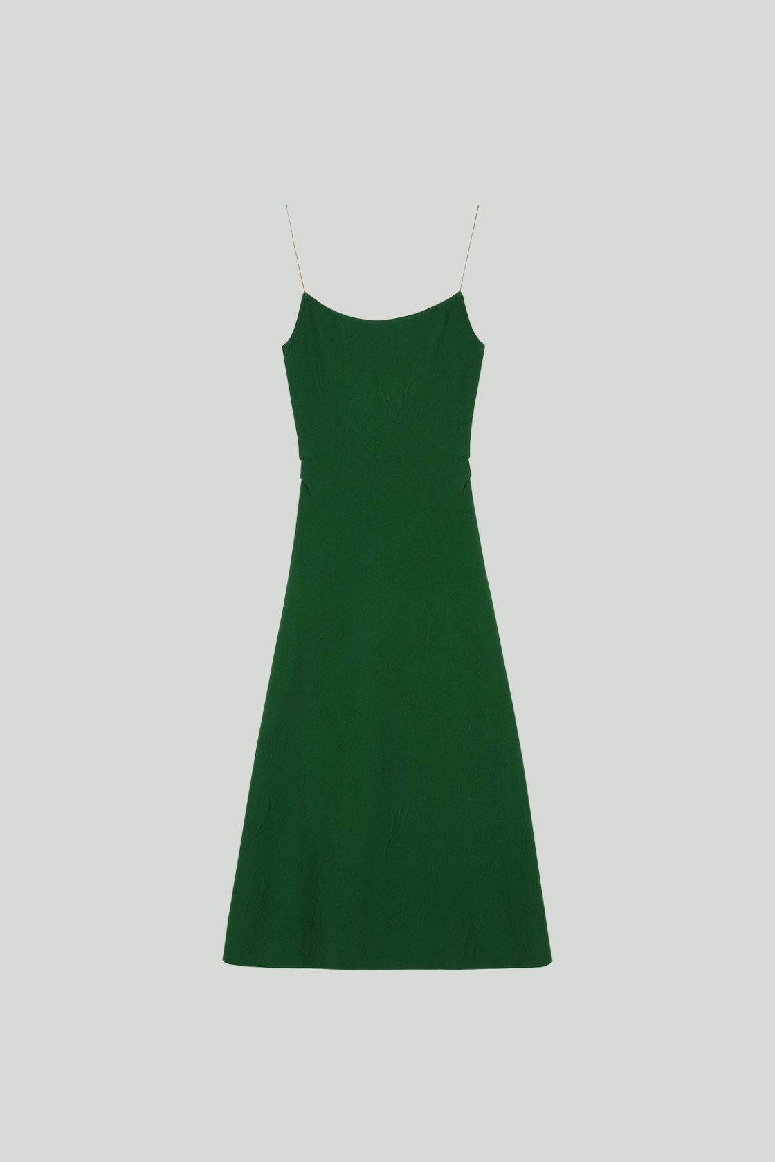 CHAMBRE DE FAN【Série Dessinée À La Main】Robe Longue En Jacquard 3D Avec Bretelles En Chaîne Métal