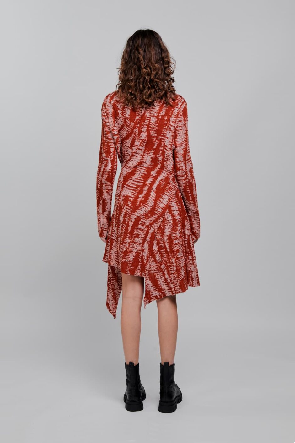CHAMBRE DE FAN Robe Asymétrique Avec Imprimé Dévoré