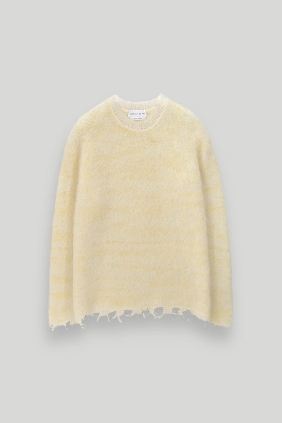 Brushed Mohair Jacquard Jumper Yellow