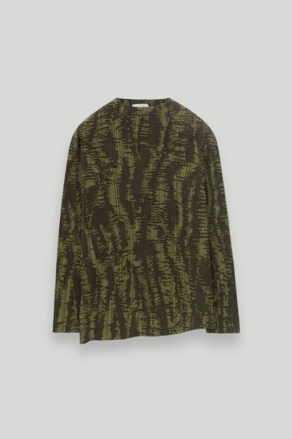 Devore Printing Top Olive